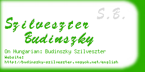 szilveszter budinszky business card